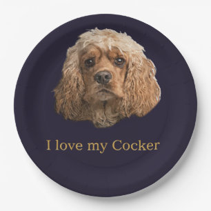 Cocker-Spaniels Pappteller