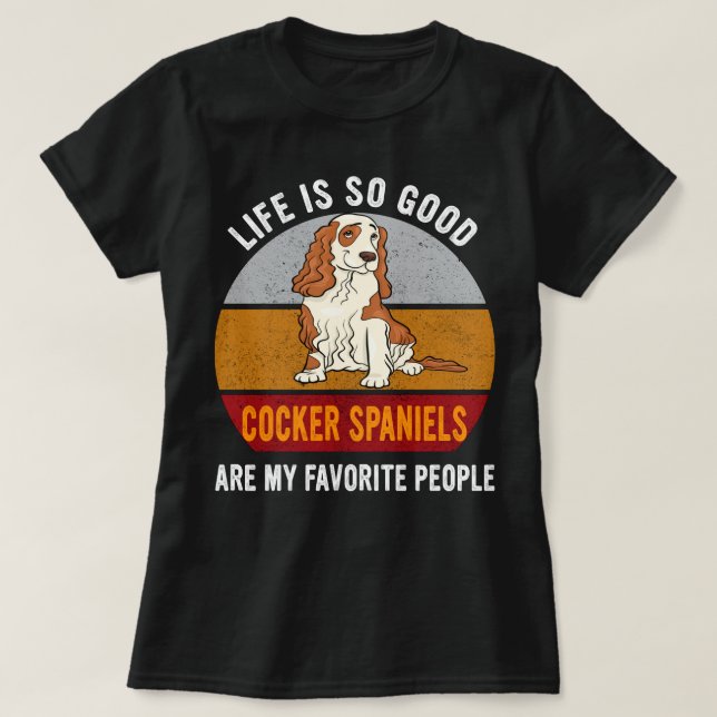 Cocker-Spaniels sind meine Lieblingslieder, die Ma T-Shirt (Design vorne)