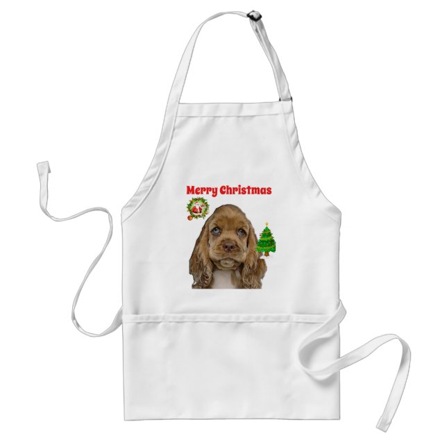 Cocker Spaniels Weihnachts-Schürze Schürze (Vorne)