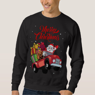 Cocker Spanierin mit dem Weihnachtsmann in Red Tru Sweatshirt