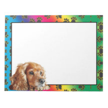 Cocker Spanisch farbenfrohe Hundekuchen Muster Not