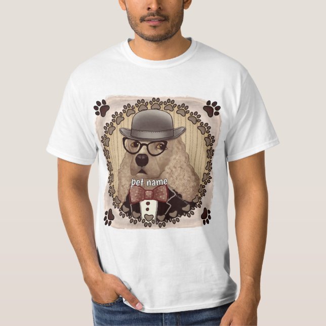 Cocker Spanisch mit Brille T-Shirt (Vorderseite)