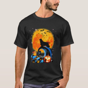 Cocker Spanisch und Gelber Mond Halloween Funny Do T-Shirt