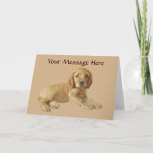 Cocker Spanisch Welppy Greeting Card Karte