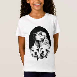 Cocker Spanische Mama Welpen Hunde Kunst T-Shirt
