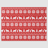 Cocker Spanische Silhouetten Weihnachtsmuster Red