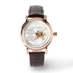 Cocker Spanische Welpe Liebhaber Kunst Armbanduhr