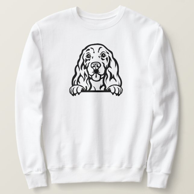 Cocker Spanischer Hund Sweatshirt (Design vorne)