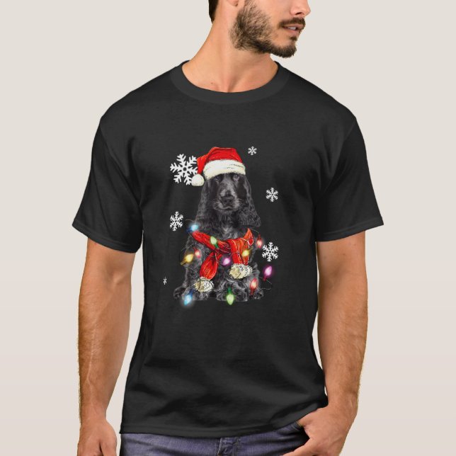 Cocker Spanischer Hund Weihnachten Light Pajama Do T-Shirt (Vorderseite)