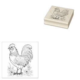 Cockerel Gummistempel