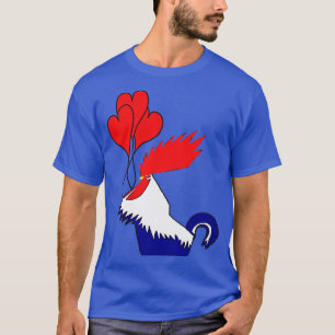 Cockerel Lover Vector Art in fett hellen Farben T-Shirt