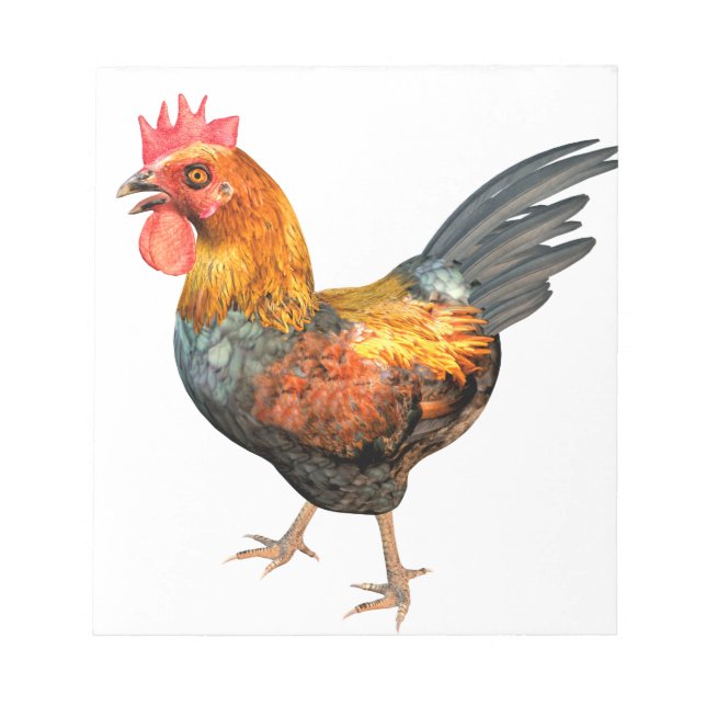 Cockerel Rooster Notizblock (Vorderseite)