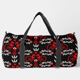 Cockerel Skandinavien Folklore Duffle Bag