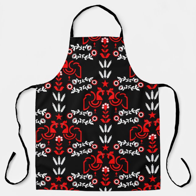 Cockerel Skandinavien Folklore Schürze (Vorderseite)