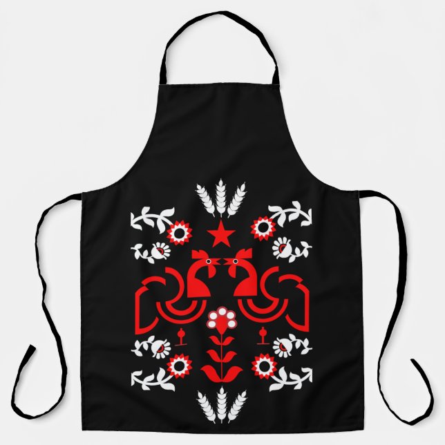 Cockerel Skandinavien Folklore Schürze (Vorderseite)