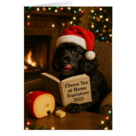 Cockerpoo-Weihnachtskarte 'Käse-Steuer'