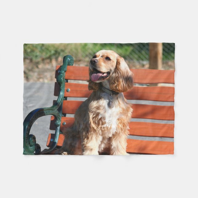 Cockerspaniel-Hundethrow-Fleecedecke Fleecedecke (Vorderseite (Horizontal))