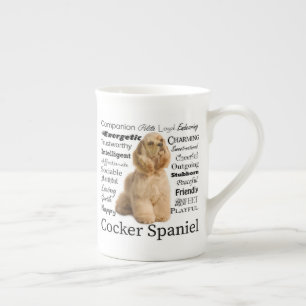 Cockerspaniel-Merkmal-Knochen-China-Tasse Prozellantasse