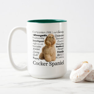 Cockerspaniel-Merkmal-Tasse Zweifarbige Tasse