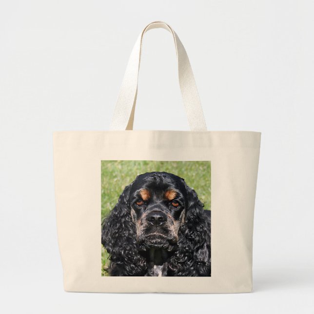 Cockerspaniel-riesige Taschen-Tasche Jumbo Stoffbeutel (Vorne)