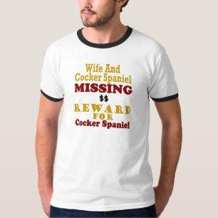 Cockerspaniel u. Ehefrau-vermisste Belohnung für T-Shirt