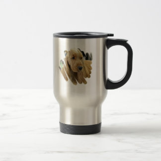 Cockerspaniel-Welpen-Hunderostfreier Stahl-Tasse Reisebecher