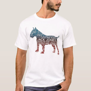 Cockney Bull Terrier Typografie T-Shirt