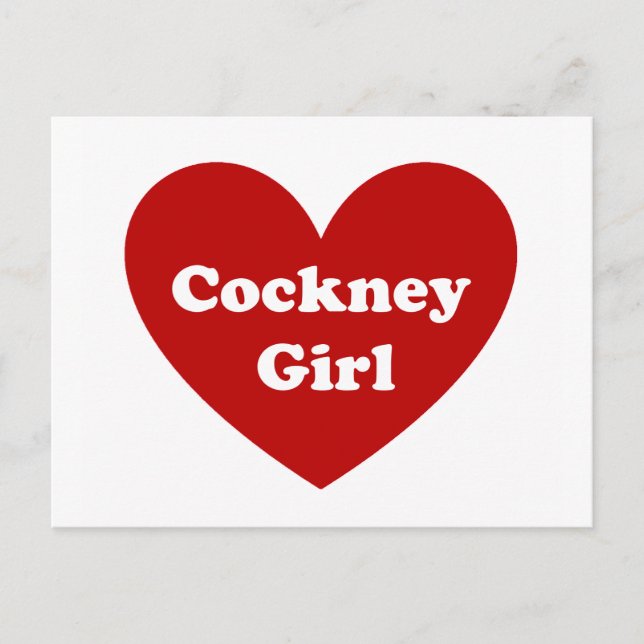 Cockney Girl Postkarte (Vorderseite)