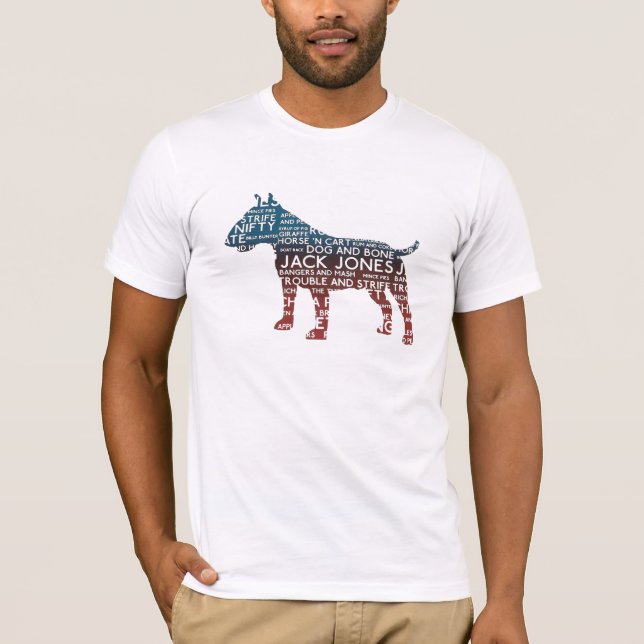 Cockney Slang Bull Terrier TShirt (Vorderseite)