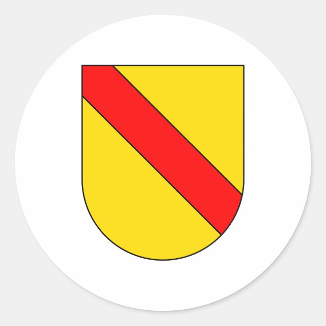 Cockpit Baden Deutschland Offizielles Symbol Heral Runder Aufkleber (Vorderseite)