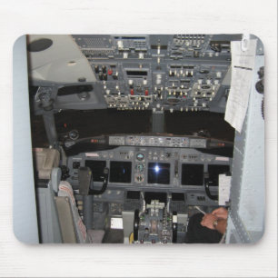 Cockpit-Düsenflugzeug Mousepad