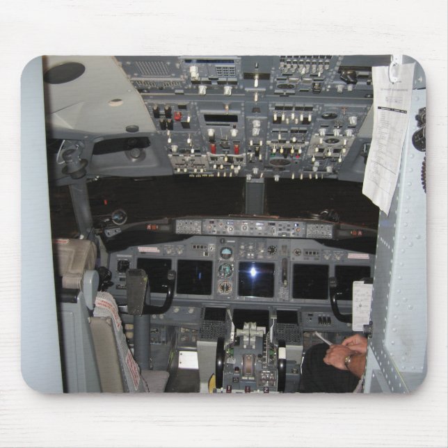 Cockpit-Düsenflugzeug Mousepad (Vorne)