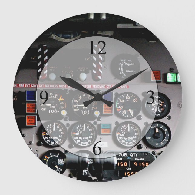 Cockpit Große Wanduhr (Vorderseite)