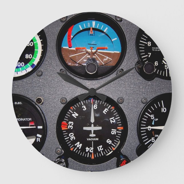 Cockpit-Wall-Uhr Große Wanduhr (Vorderseite)