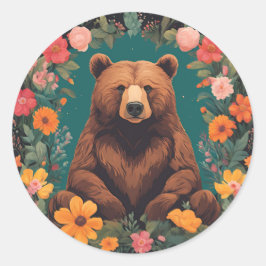 Cockpitbär Runder Aufkleber