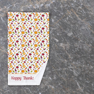 Cockpitgemüse Erntedank weiß Handtuch