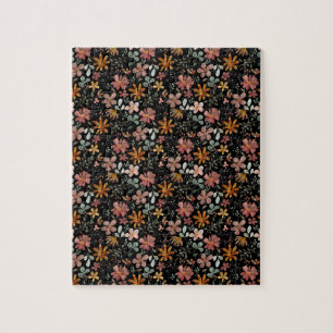 Cockpitkern Blume Erntedank schwarz Puzzle