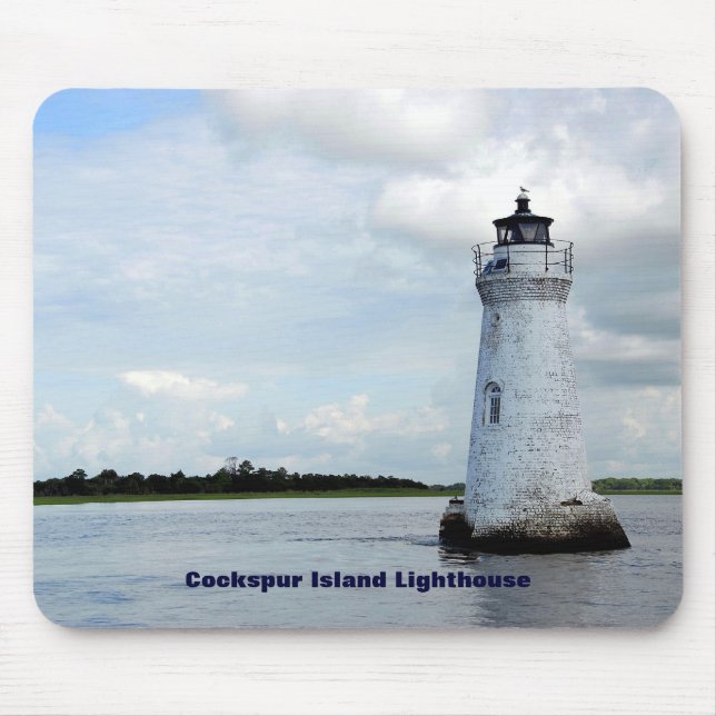 Cockspur-Insel-Leuchtturm Mousepad (Vorne)