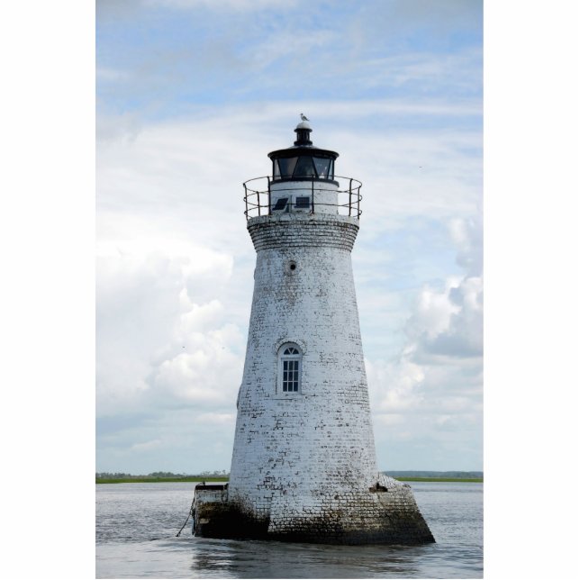 Cockspur Island Leuchtturm Freistehende Fotoskulptur (Vorne)