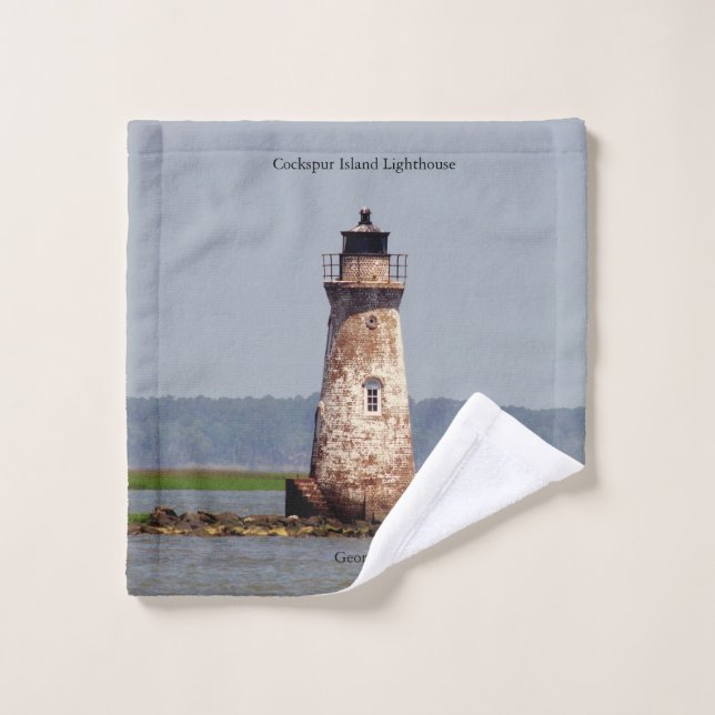Cockspur Island Lighthouse Handtuchhandtuch Set (Waschlappen)