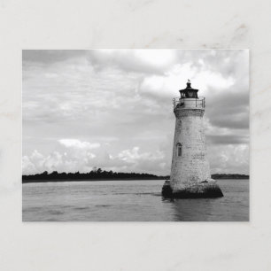 Cockspur Leuchtturm Tybee Island, Georgien Feiertagspostkarte