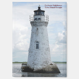 Cockspur Lighthouse Tybee Island, Georgien Magnet
