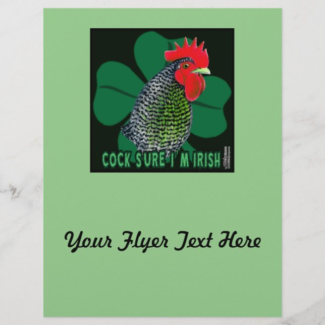 Cocksure I bin Irish! Flyer (Vorne)