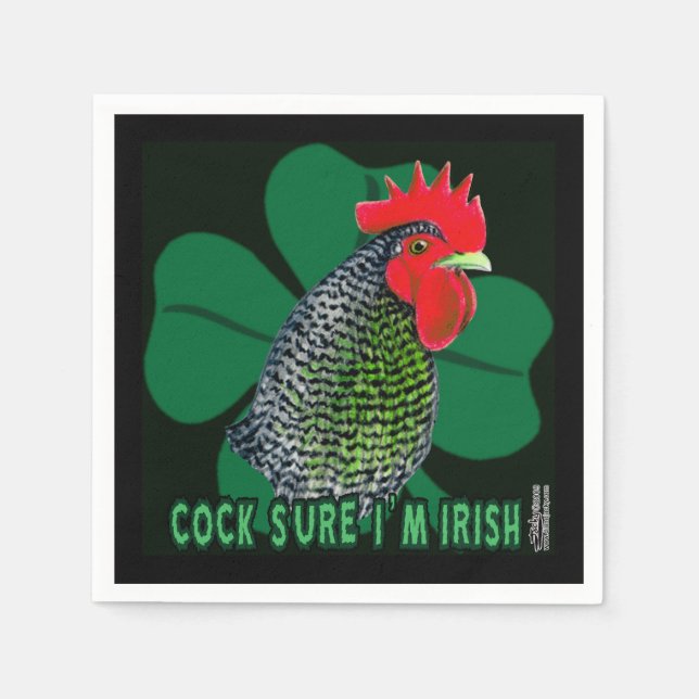 Cocksure I bin Irish! Serviette (Vorderseite)