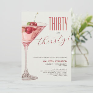 Cocktail 30. Geburtstag Party Einladung