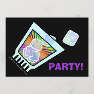 COCKTAIL - ALTMODISCH - FELSEN GLAS EINLADUNG