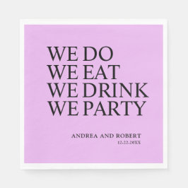 Cocktail an der Hochzeitsempfehlung Serviette