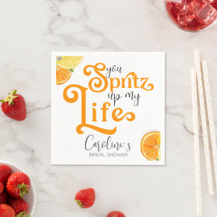 Cocktail Aperol Spritz Italienisches Brautparty Serviette