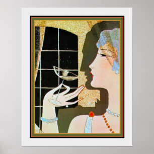 "Cocktail" Art Deco Print by M. Gerard 16x20 Poster