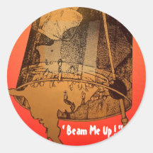 Cocktail-Aufkleber "Beam me up"